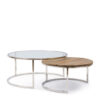 Rivièra Maison Ronde Salontafel Soho Iepenhout en glas