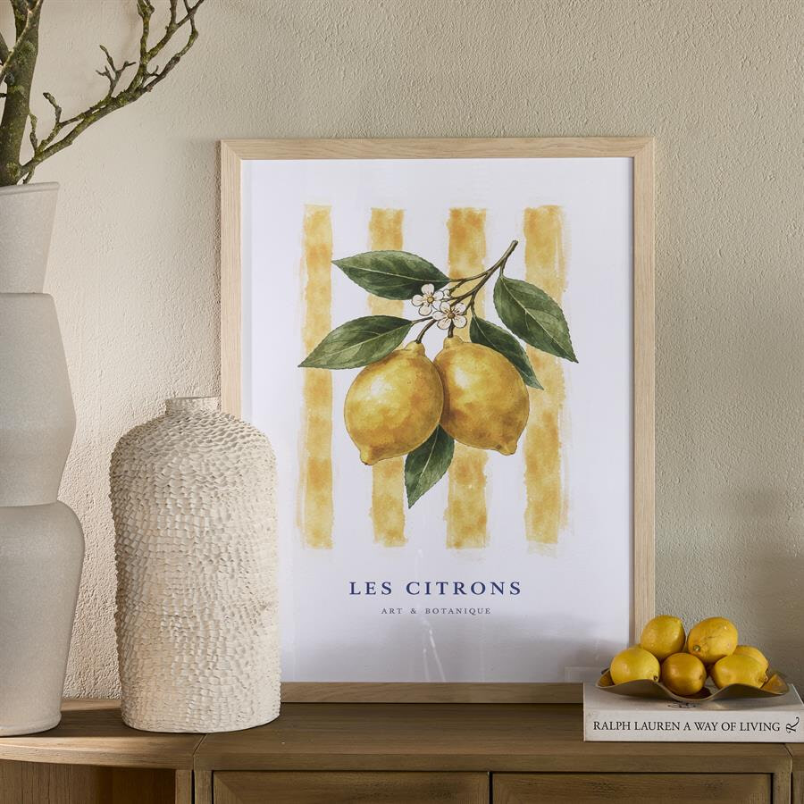 Rivièra Maison Schilderij Les Citrons 85 x 65cm - Geel | Rivièra Maison
