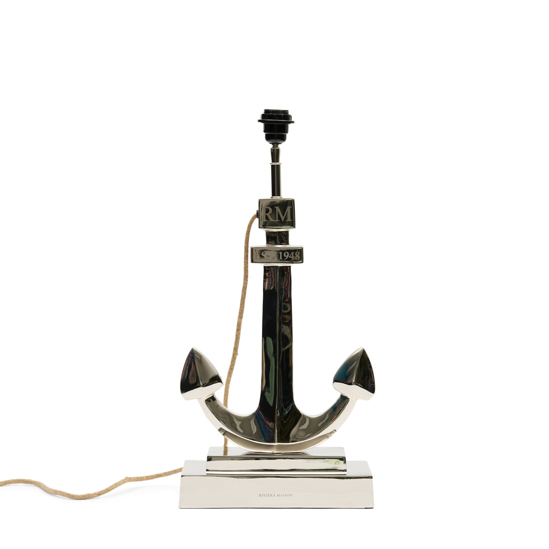 Riviera Maison Tafellamp Anker 60cm (excl. kap) - Zilver | Rivièra Maison