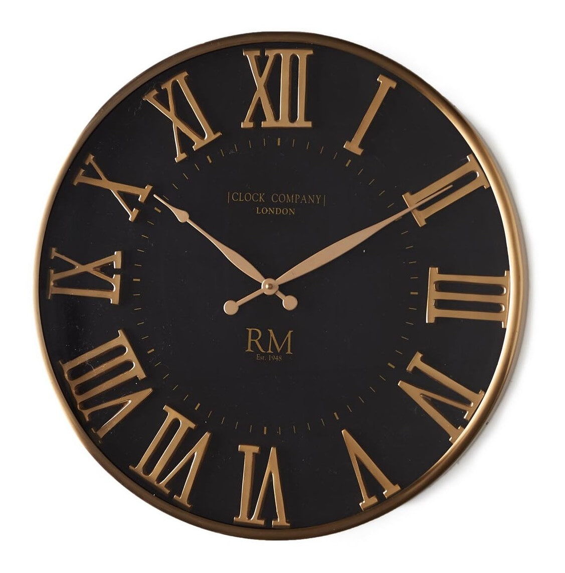 Rivièra Maison Wandklok London Clock Company 51cm - Zwart | Rivièra Maison