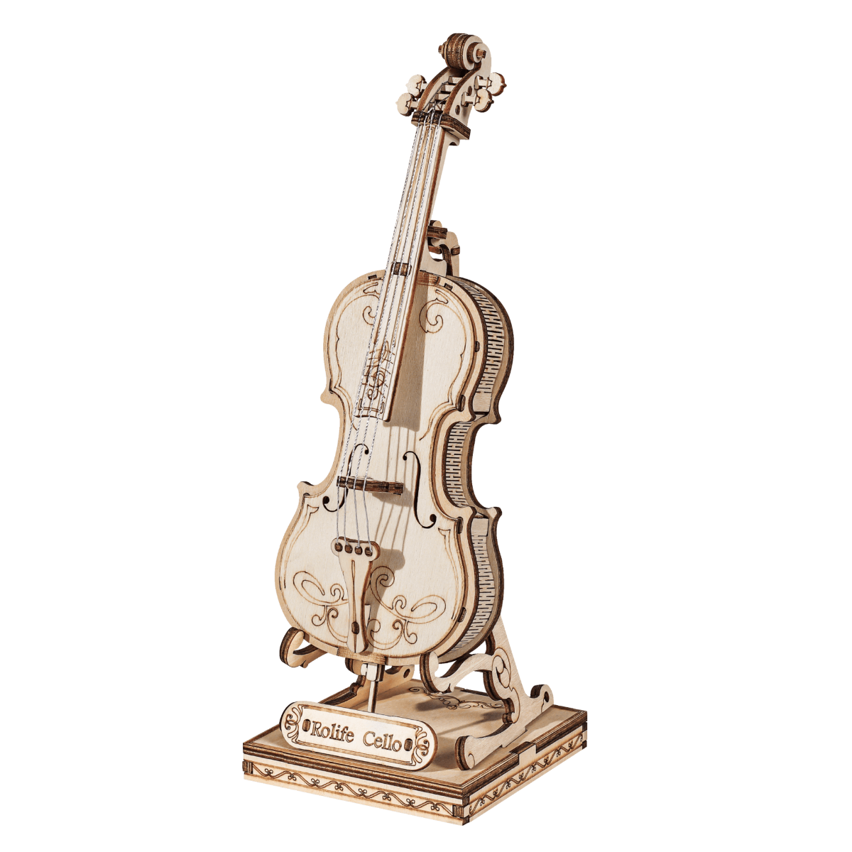 Robotime 3D Houten Puzzel Muziekinstrument Cello | Robotime