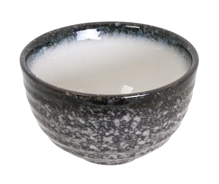Robuuste Chinese Kom - Tajimi - Grijs/Wit Marmer Effect - 350ml 11x6.5cm | Tokyo Design Studio