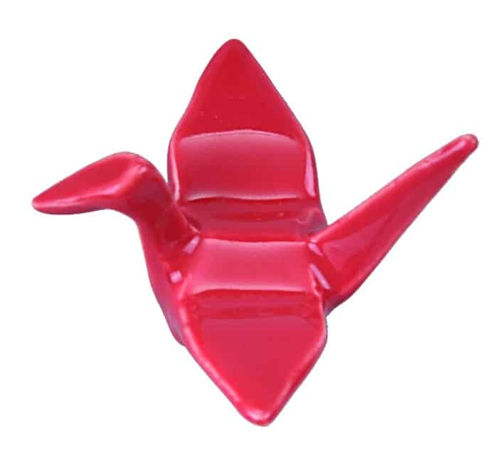Rode Eetstokjes Legger Kraanvogel - The Oriental Shop - Keramiek | The Oriental Selection