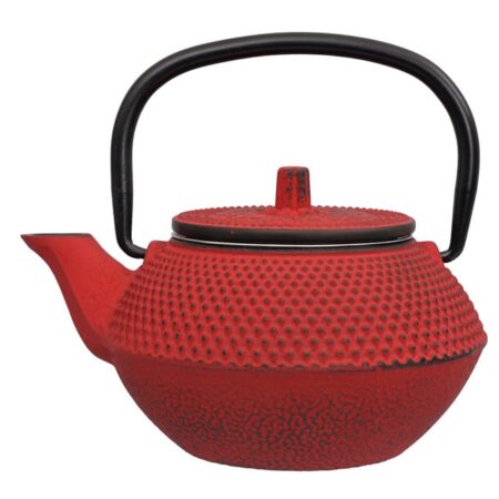 Rode Gietijzeren Theepot - 350ml - 13.5 x 11.5 x 8.5cm | Tokyo Design Studio