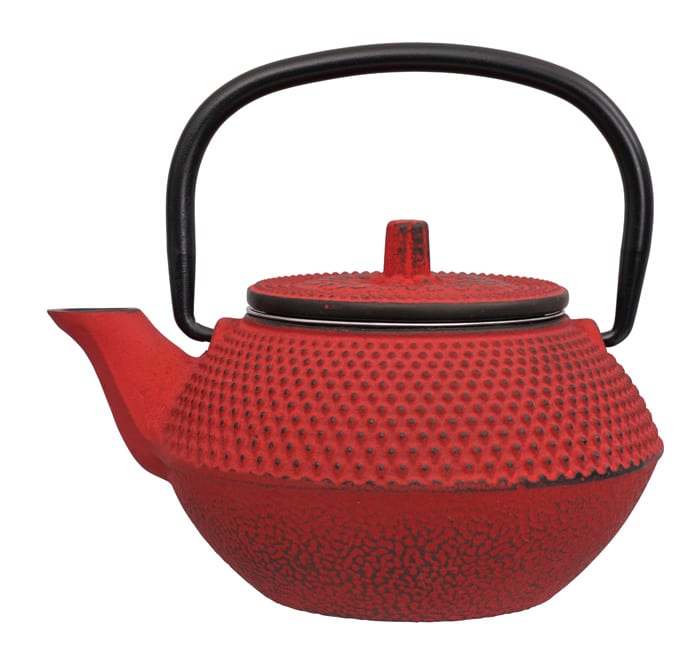 Rode Gietijzeren Theepot - 350ml - 13.5 x 11.5 x 8.5cm | Tokyo Design Studio