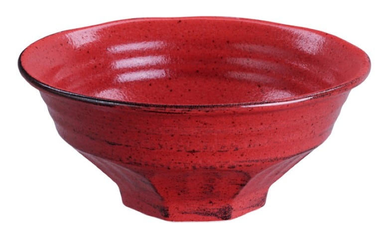 Rode Keramische Ramenkom - Negoro Collectie - 1350 ml - 21.2 x 9.2 cm | Tokyo Design Studio