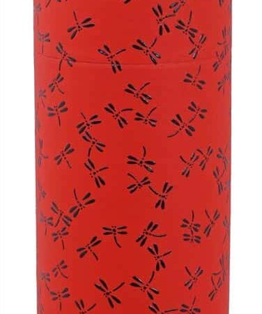 Rode Roestvrij Stalen Theeblik - Dragonfly - 200gr - 7.6 x 15.5cm | Tokyo Design Studio
