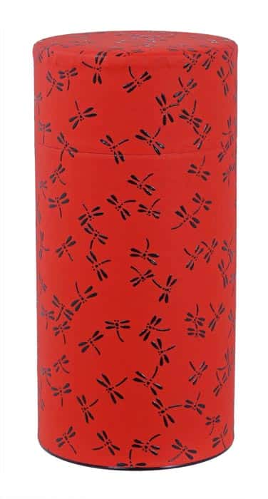 Rode Roestvrij Stalen Theeblik - Dragonfly - 200gr - 7.6 x 15.5cm | Tokyo Design Studio