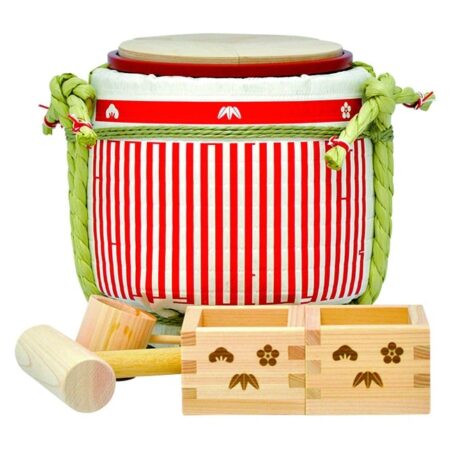 Rode Traditionele Sakeset met Hamer en Lepel - 18 x 17.5 cm | Tokyo Design Studio