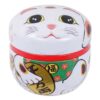 Roestvrij Stalen Theeblik Lucky Cats - 100gr - 8.6 x 8.4cm | Tokyo Design Studio
