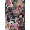 Roestvrij Stalen Theeblik - Tokyo Design Studio - Grijs Bloemen - 7.4x15.5cm 200gr | Tokyo Design Studio