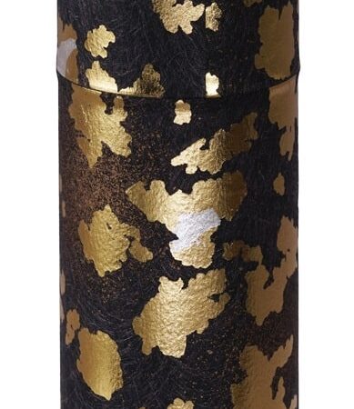 Roestvrij Stalen Theeblik - Tokyo Design Studio - Zwart Goud - 7.4x15.5cm 200gr | Tokyo Design Studio
