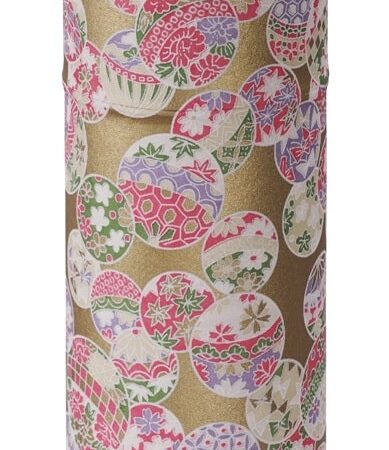 Roestvrij stalen theeblik - Tokyo Design Studio - Goud Bloemen - 200gr - 7.4x15.5cm | Tokyo Design Studio
