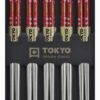 Roestvrijstalen Eetstokjes - Tokyo Design Studio - Rood - 5pcs | Tokyo Design Studio