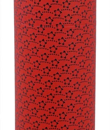 Roestvrijstalen Theeblik Rood 200gr - Flower - 7.6 x 15.5cm | Tokyo Design Studio