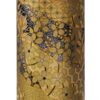 Roestvrijstalen Theeblik - Tokyo Design Studio - Gouden Bloemen - 7.4x15.5cm 200g | Tokyo Design Studio