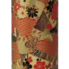 Roestvrijstalen Theeblik - Tokyo Design Studio - Rode/Gouden Bloemen - 200gr - 7.4x15.5cm | Tokyo Design Studio
