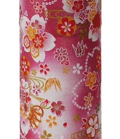 Roestvrijstalen Theeblik - Tokyo Design Studio - Roze Bloemen - 7.4x15.5cm 200gr | Tokyo Design Studio