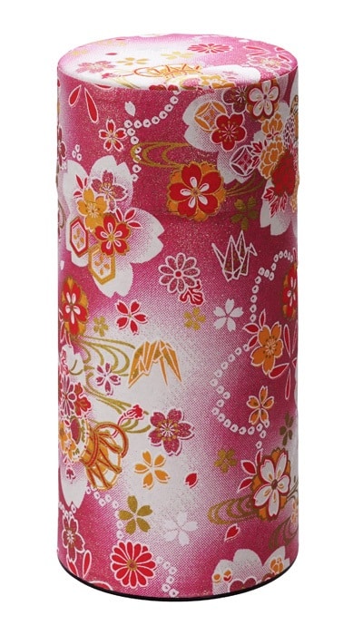 Roestvrijstalen Theeblik - Tokyo Design Studio - Roze Bloemen - 7.4x15.5cm 200gr | Tokyo Design Studio
