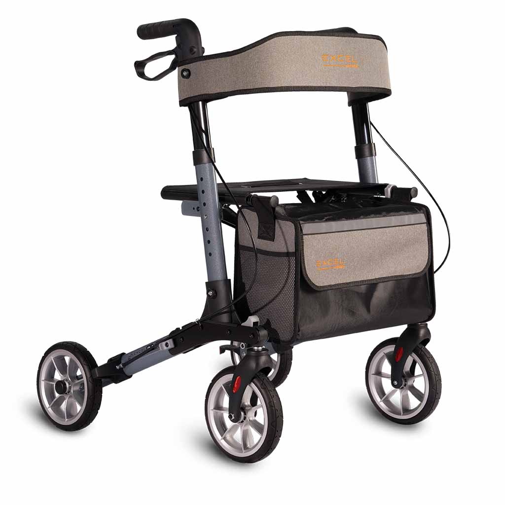 Rollator 3-Motion | 3 dubbel opvouwbaar | Kies uw kleur : Grijs | Excel | Excel