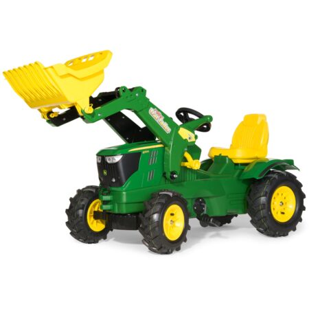 Rolly Toys rollyFarmtrac John Deere 6210R traptrekker met voorlader en luchtbanden | Rolly Toys