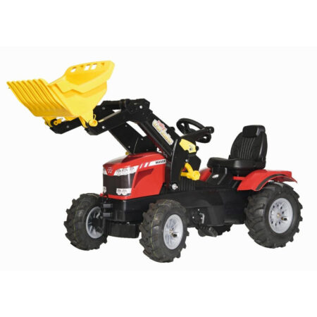 Rolly Toys rollyFarmtrac Massey Ferguson 8650 traptrekker met voorlader en luchtbanden | Rolly Toys