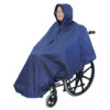Rolstoel Poncho / Regenjas voor Rolstoel | Rolstoel regenkleding | Met capuchon | Donkerblauw | VA127C | ThuiszorgwinkelXL