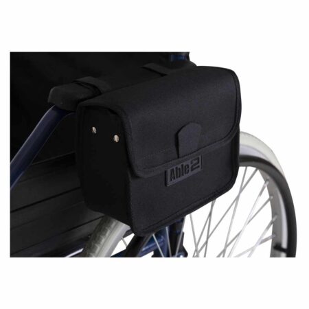 Rolstoel armleuningtas universeel | Splash | Afmeting 21 x 15 x 8 cm | Tas zijkant met klittenband | Zwart | PR34063 | Splash