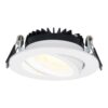 Rome LED inbouwspot - Kantelbaar - IP44 waterdicht - 6 Watt 430 lumen - 2700K warm wit - Lage inbouwdiepte 27mm - Dimbaar - Rond - Wit - Voor binnen en buiten | HOFTRONIC