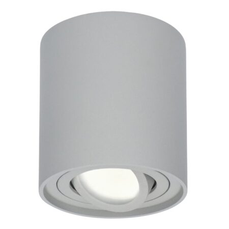 Ronde LED Opbouwspot Ray - 4 Watt 345 Lumen - 4000K neutraal wit - Kantelbaar - GU10 - Opbouwspot - IP20 Voor binnen - Grijs - Dimbaar | HOFTRONIC