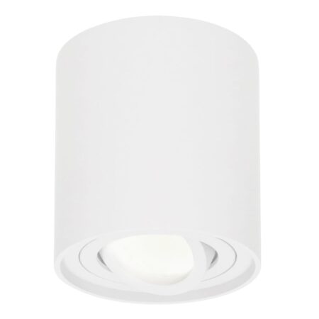 Ronde LED Opbouwspot Ray - 4 Watt 345 Lumen - 4000K neutraal wit - Kantelbaar - GU10 - Opbouwspot - IP20 Voor binnen - Wit - Dimbaar | HOFTRONIC