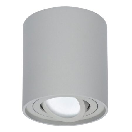 Ronde LED Opbouwspot Ray - 4 Watt 345 Lumen - 6500K daglicht wit - Kantelbaar - GU10 - Opbouwspot - IP20 Voor binnen - Grijs - Dimbaar | HOFTRONIC