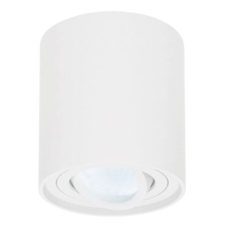 Ronde LED Opbouwspot Ray - 4 Watt 345 Lumen - 6500K daglicht wit - Kantelbaar - GU10 - Opbouwspot - IP20 Voor binnen - Wit - Dimbaar | HOFTRONIC