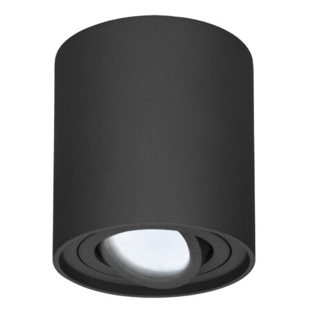 Ronde LED Opbouwspot Ray - 4 Watt 345 Lumen - 6500K daglicht wit - Kantelbaar - GU10 - Opbouwspot - IP20 Voor binnen - Zwart - Dimbaar | HOFTRONIC