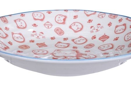Rood/Wit Bord - Lucky Cats Collectie - 25.3 x 5cm | Tokyo Design Studio