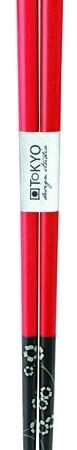 Rood/Zwarte Eetstokjes met Decoratief Figuur - The Oriental Shop | Tokyo Design Studio