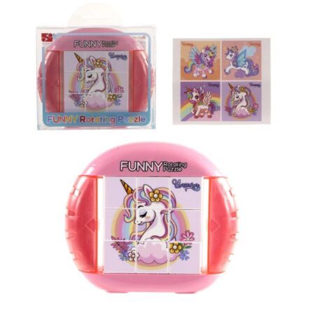 Rotating unicorn puzzel 12cm | Merkloos