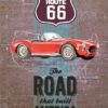 Route 66 Ford Cobra wandplaat | Nostalgic Art