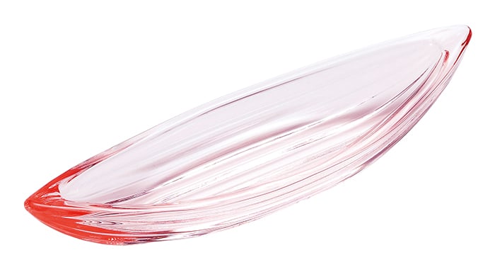 Roze Glazen Schaal - Decoratief Element - 16.2 x 2.3cm | Tokyo Design Studio