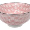 Roze Kom - Mixed Bowls - Bloemenmotief - 250ml - 11.3 x 5.2 cm | Tokyo Design Studio