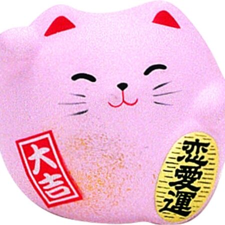Roze Lucky Cats Figuur - Maneki Neko - 5.5cm | Tokyo Design Studio