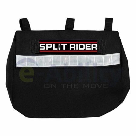 Rugleuning tas voor SplitRider elektrische rolstoel | e-Ability | 1 vak | Met reflectie | Zwart | Nylon | e-Aa0020 | e-Ability