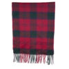 Ruit lamswool bordeau/groen | Johnstons / Scots Regal