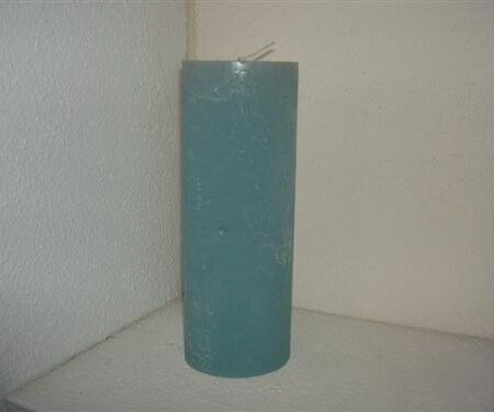 Rustieke kaars groot / Licht blauw | DecoImport