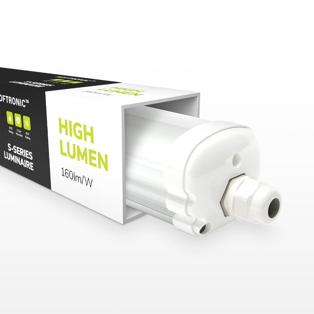 S-Series - LED TL armatuur 150cm - IP65 Waterdicht - 32 Watt 5120 Lumen (160lm/W) - 4000K neutraal wit - Koppelbaar - IK07 - Tri-Proof plafondverlichting | HOFTRONIC