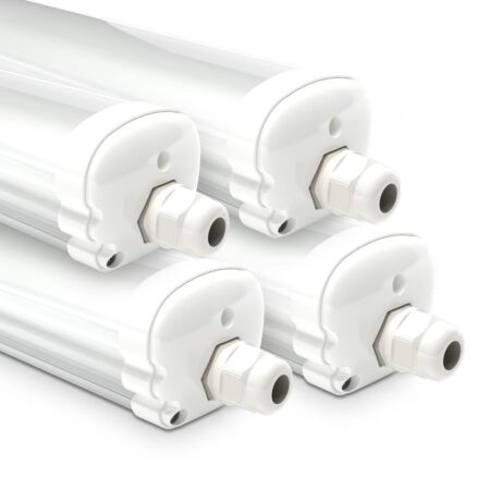 S-series - Set van 4 LED TL armaturen 150cm - IP65 Waterdicht - 48 Watt - 5760 Lumen - 4000K Neutraal wit - Koppelbaar - IK07 - S-Series Tri-Proof plafondverlichting | HOFTRONIC