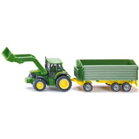 SIKU John Deere met voorlader en aanhanger | Siku