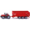 SIKU Massey Ferguson 8480 met 3-assige aanhanger | Siku