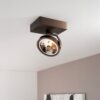 Saturno bronzo I by LUSENZ - Plafondspot met kantelbare geborstelde bronzen basis en armatuur | LUSENZ
