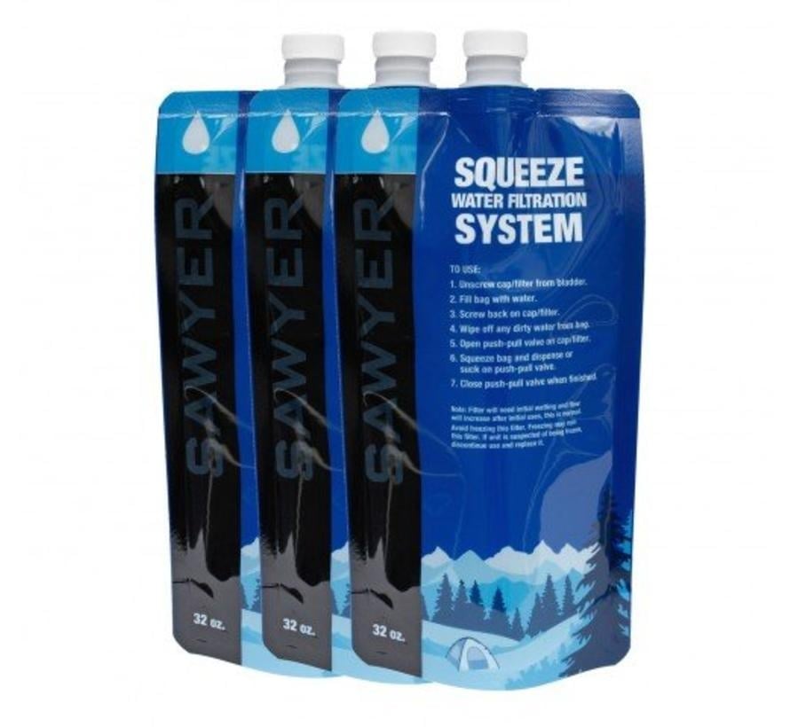 Sawyer Squeezable Pouch - 1L - 3 Stuks | Sawyer
